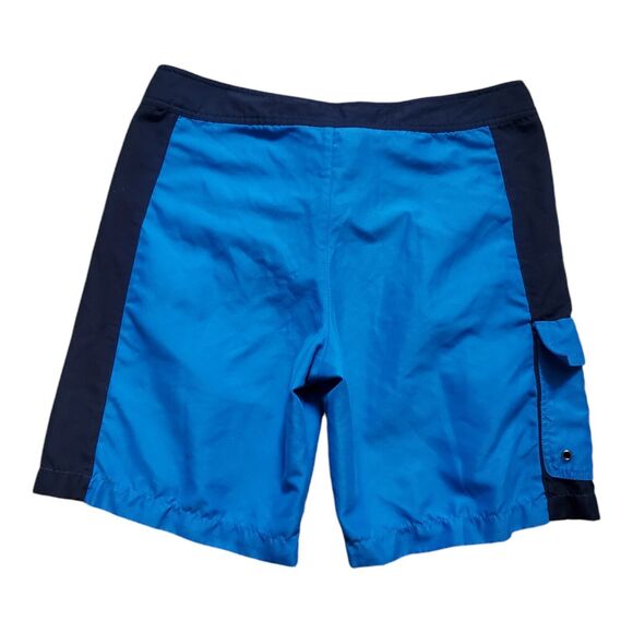 Threads 4 Thought Shorts Swim Trunks Men 33" Blue Sustainable Apparel Travel EUC - Picture 2 of 4